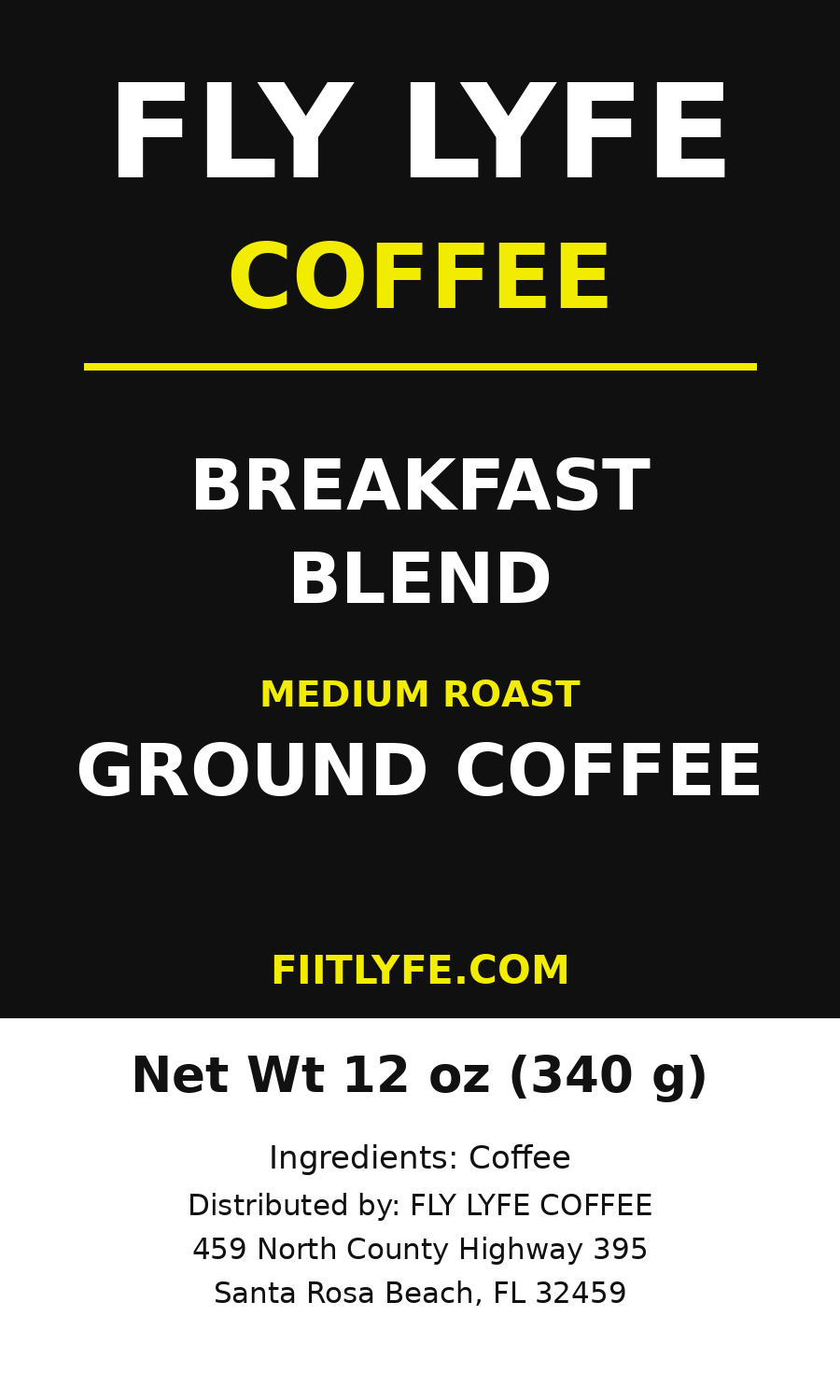 Breakfast Blend label preview