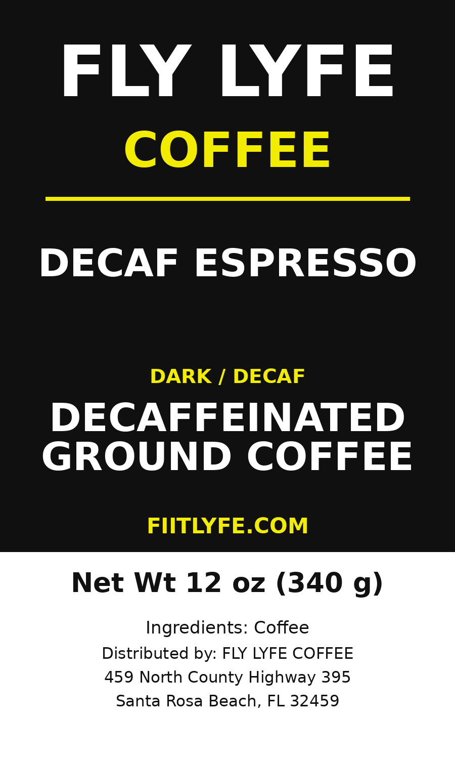 Decaf Espresso label preview